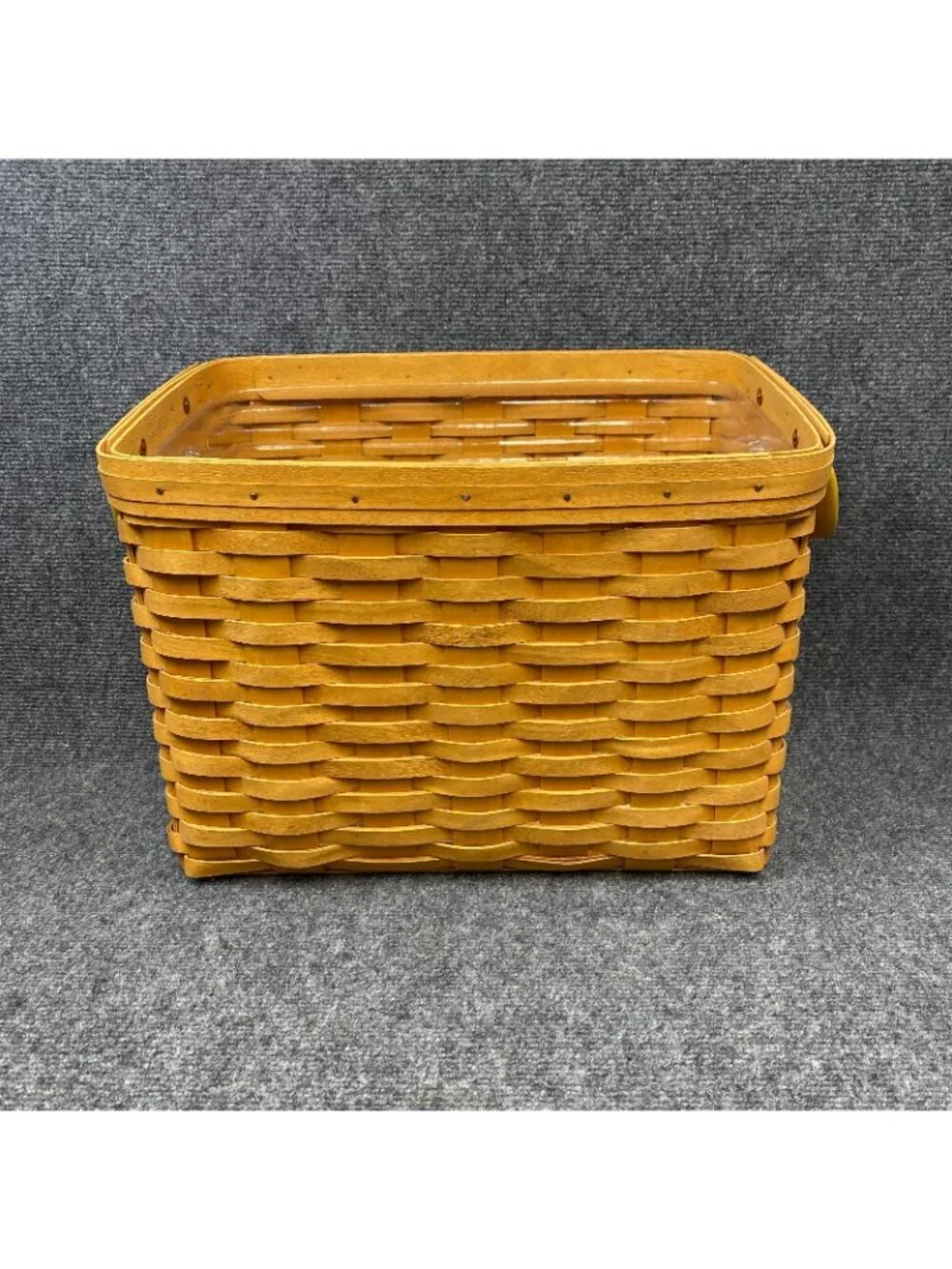 Longaberger Basket Newspaper Magazine 1999 Protector Divider Leather Handles